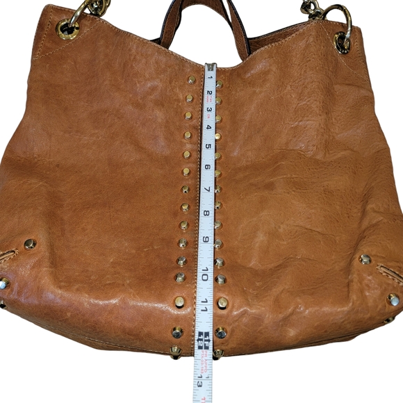 VTG Michael Kors Camel Leather Astor Uptown Studded 2-way Shoulder/Crossbody Bag - Picture 4 of 13